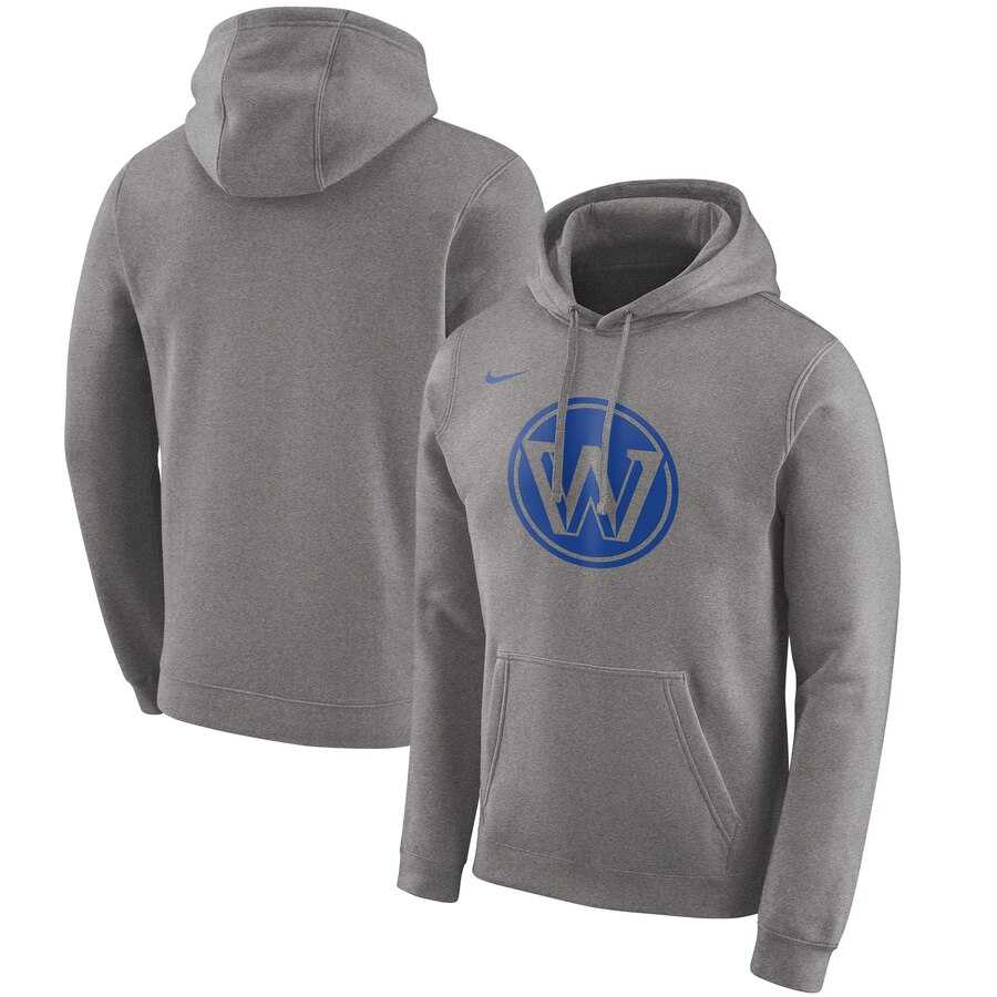NBA Golden State Warriors Nike 201920 City Edition Club Pullover Hoodie Heather Gray NBA Golden State Warriors Nike 201920 City Edition Club Pullover Hoodie Heather Gray